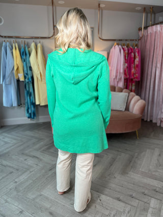 Harlow Green Hooded Cardi