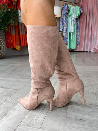 Botas de ante Bonnie color beige