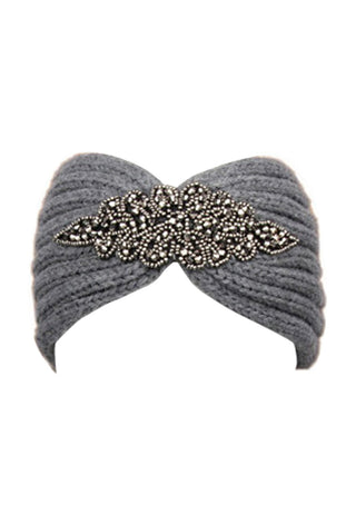 Grey Knitted Headband