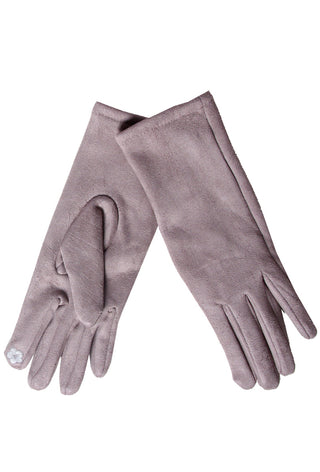 Grey Suede Gloves