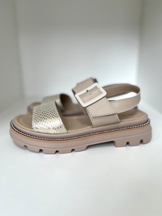 Frascati Metallic Sandal Beige