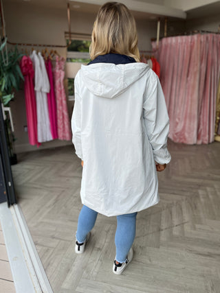 Parka reversible blanca