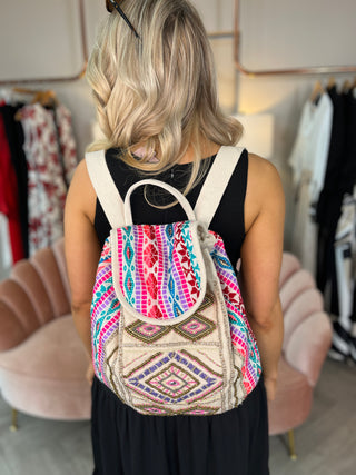 Woodstock Beaded Backpack