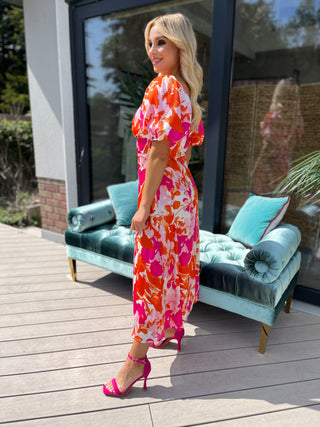 Jemima Pink Floral Dress