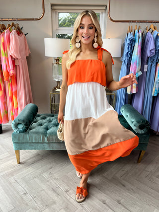 Super Split Dress Orange