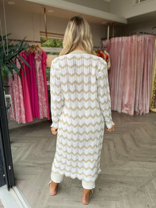 Ingrid Chevron Cardi Gold