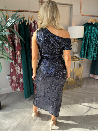 Donna Navy Sequin Dress