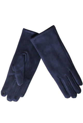 Navy Suede Gloves