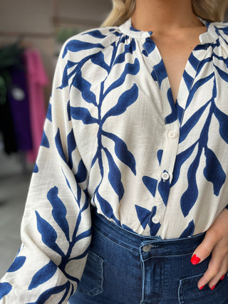 Azure Leaf Blouse