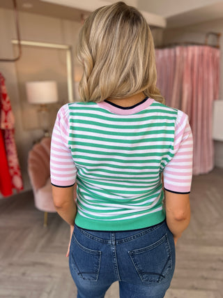 Orla Mint Stripe Knit