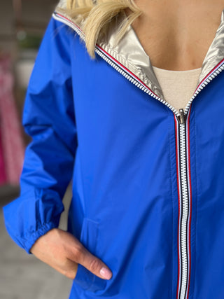 Parka reversible azul