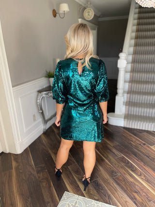 Green Sequin Dress