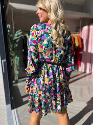 Vestido con dije de flores