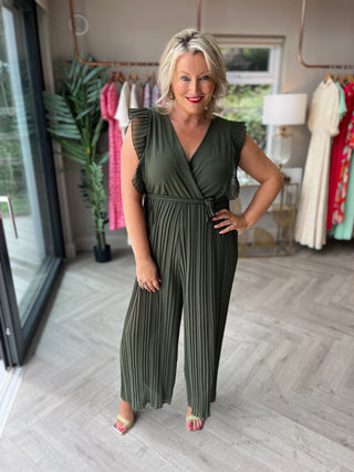 Jill Khaki Jumpsuit Plus