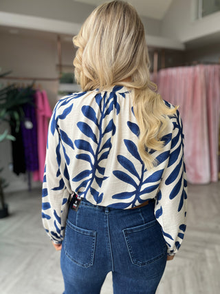 Azure Leaf Blouse