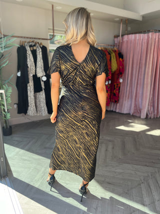 Priscilla Black & Gold Dress