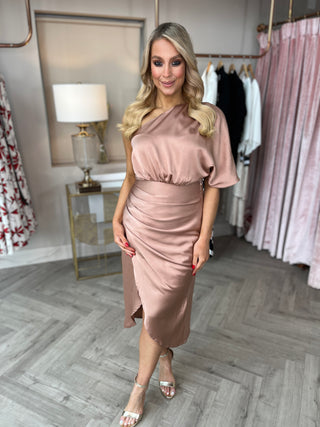 Ira Satin Midi Dress