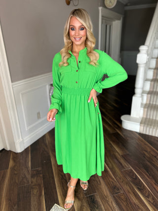 Malary Green Dress