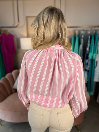 Rose Pussybow Blouse