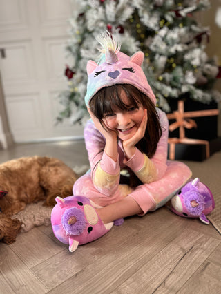 Squishmallow Lola Unicorn Slippers