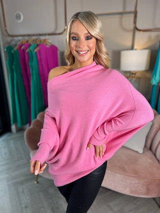 Macey Pink Drape Knit