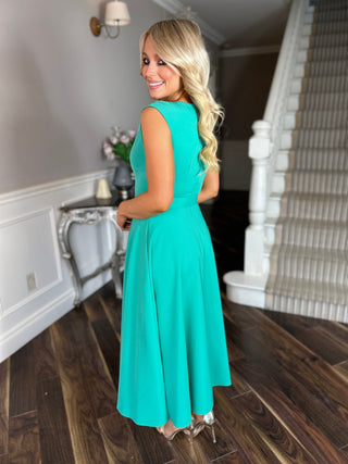 Elisabetta Turquoise Dress