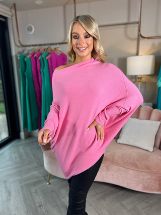 Macey Pink Drape Knit