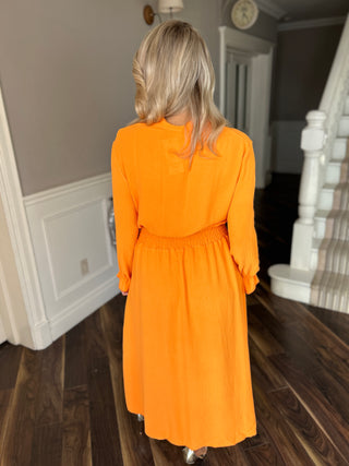 Malary Orange Dress