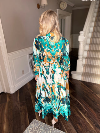 Angela Green Abstract Dress