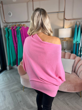 Macey Pink Drape Knit