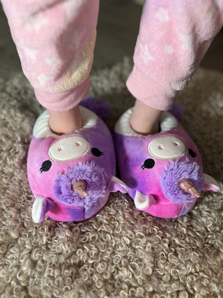 Squishmallow Lola Unicorn Slippers