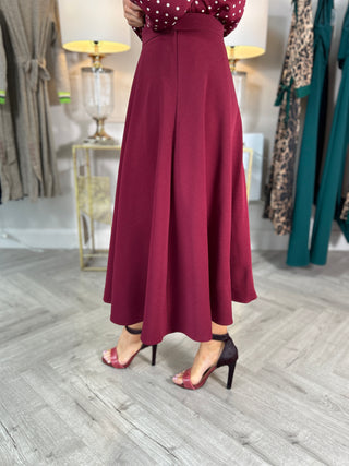 Jane Merlot Skirt