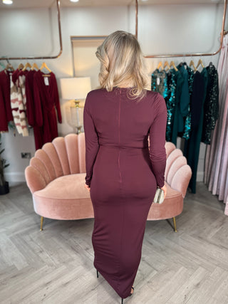 Plum Sash Dress