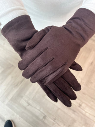 Chocolate Suede Gloves