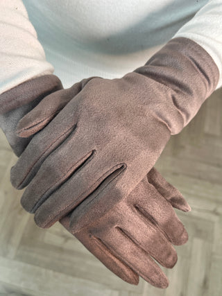 Grey Suede Gloves