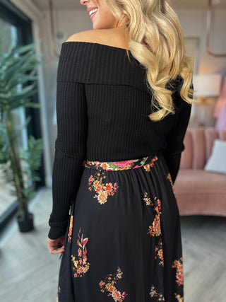 Duet Knit & Floral Dress