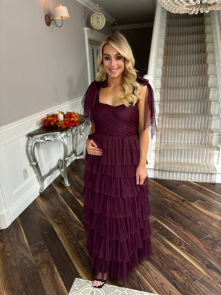 Ophelia Plum Maxi Dress