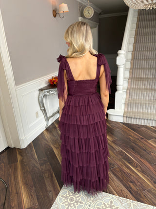 Ophelia Plum Maxi Dress