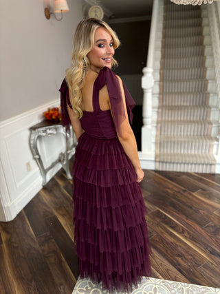 Ophelia Plum Maxi Dress