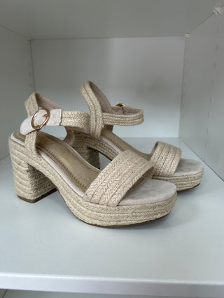 Beige Braided Platforms