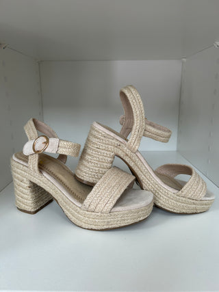 Beige Braided Platforms