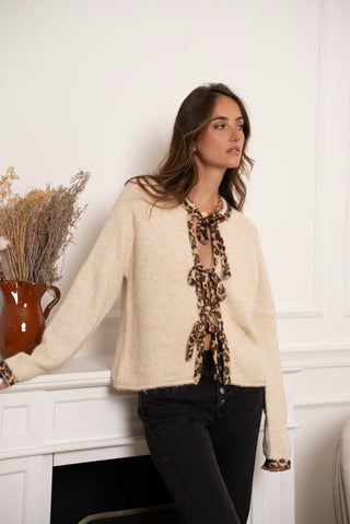 Bayley Bow Knit Beige