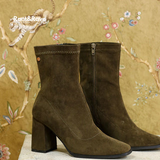 Rena Khaki Suede Boots