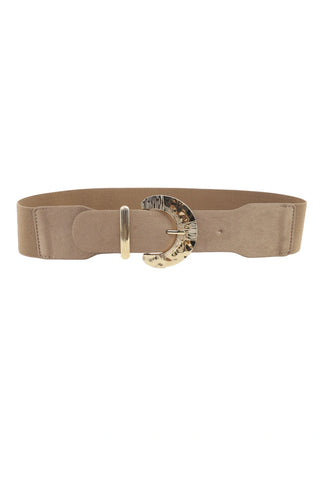 Taupe Suede Easy Fit Belt