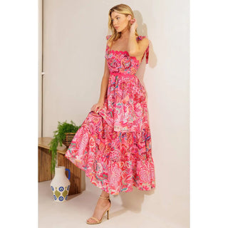 Paisley Poplin Dress