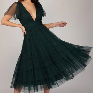 Maddie Emerald Tulle Dress