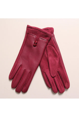 Adeline Burgundy Gloves