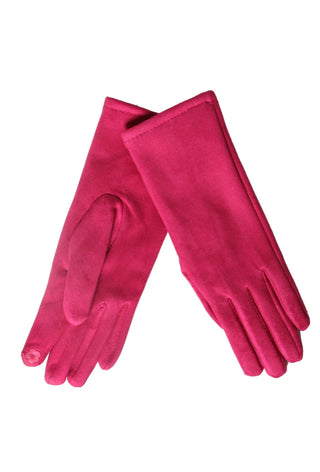 Fuschia Suede Gloves