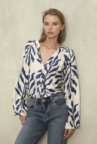 Azure Leaf Blouse